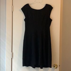 Cap-Sleeve Black Dress